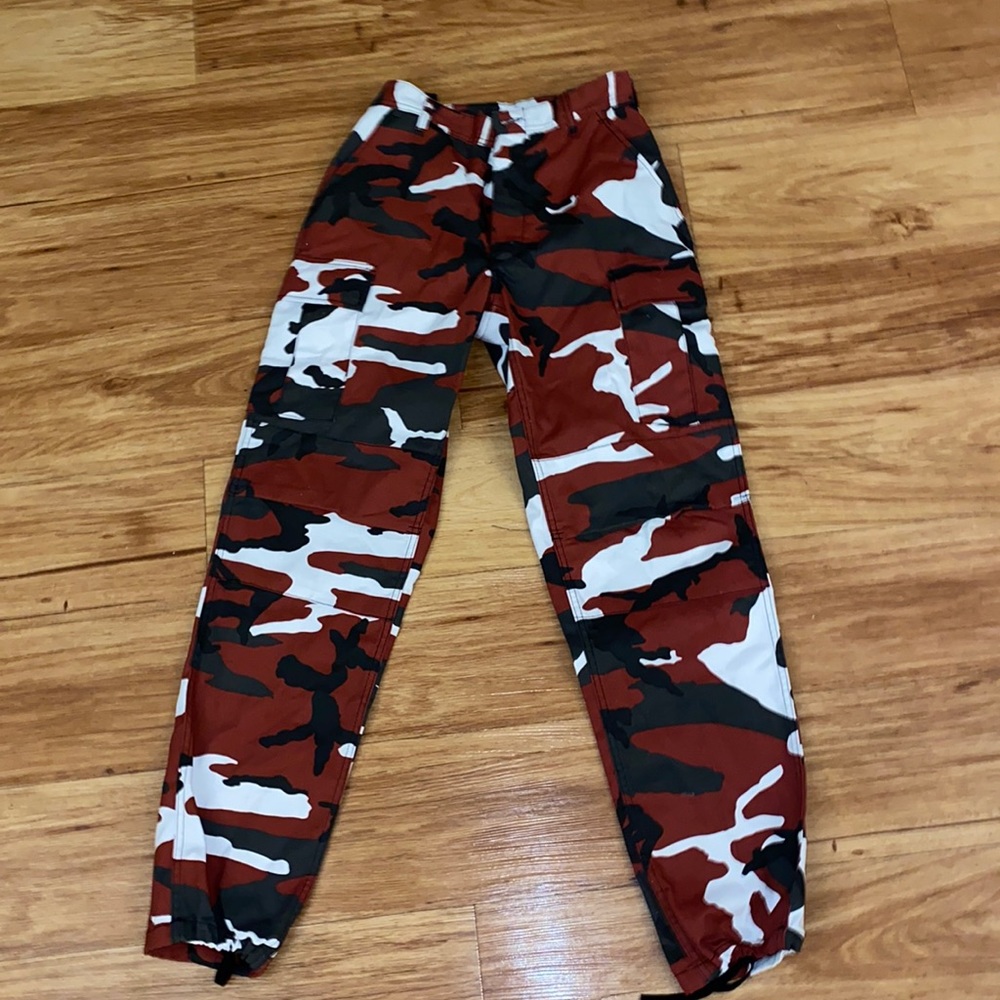 Red Cargo Camo Pants
